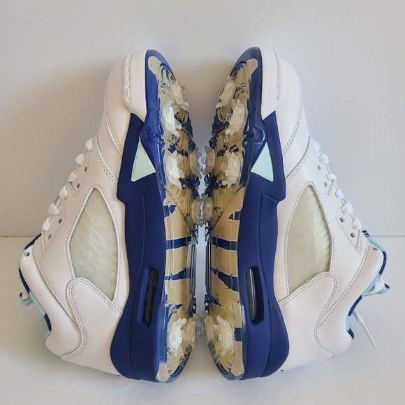 NEW Nike Air Jordan 5 Low Golf NRG Wing It Shoes CW4206-100 Size 6 White Blue